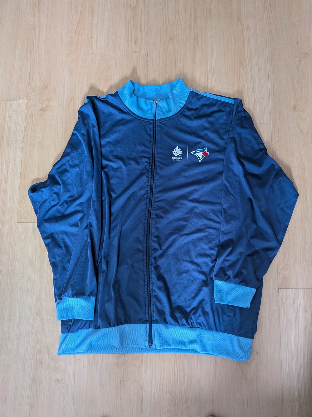 Toronto Blue Jays Cricket Canada Warm-Up Jacket 2025 SGA Giveaway XL Blue